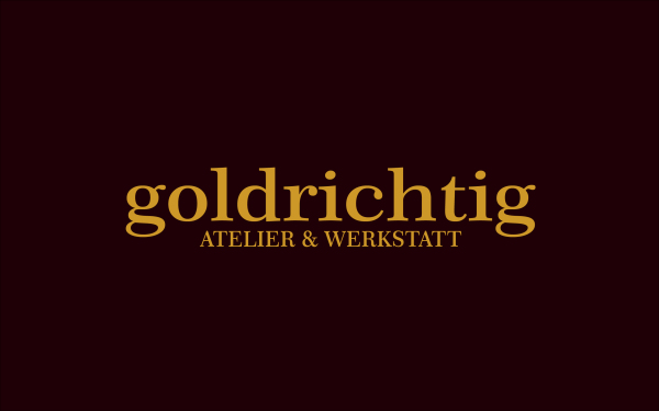 goldrichtig. Atelier & Werkstatt Logo